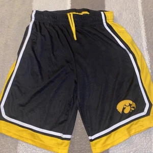 IOWA HAWKEYES Basketball Shorts LARGE CAMPUS HERITAGE NCAA Sewn Logo BIG TEN  - Picture 1 of 4