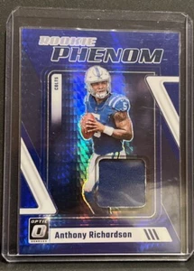 Parche Anthony Richardson 2023 Optic Rookie RC Phenom Blue Hyper Prizm - Imagen 1 de 2