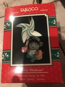 ADORNO DE NAVIDAD ENESCO: MERRY MAILMAN DEAR SANTA MAIL MOUSE serie #2 NUEVO - Imagen 1 de 7