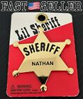 Insigne étoile du shérif vintage Swibco laiton lil gravé « Nathan » - NEUF ! RAPIDE !