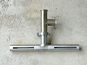 Dispensador de productos de acero inoxidable 2"" abrazadera triple cinta doble 6"" L X 3/8"" W - Imagen 1 de 3