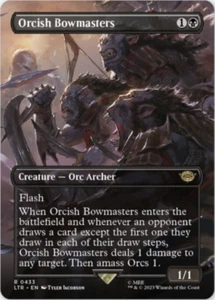 MTG Orcish Bowmasters LTR NM Rare 433 Borderless Lord Of The Rings LOTR Magic - Picture 1 of 2