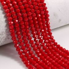 Faceted Glass Crystal Rondelle Beads Round Loose Spacer Bead Jewelry DIY Crafts