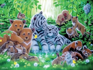 Ceaco Animal Forest 750 Piece Jigsaw Puzzle - Picture 1 of 2