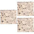  3 Rolls Cabinet Liner Household Wall Paper Vintage Newspaper Wallpaper Stickers