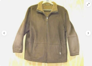 Weatherproof Garment Co Micro Suede Jacket Sherpa Lined (MOCHA BROWN M)NWT - Picture 1 of 5