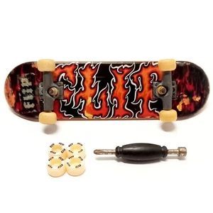 FLIP Skateboards Tech Deck Fingerboard With Tool & Extra Set Of Flip Wheels - Picture 1 of 8