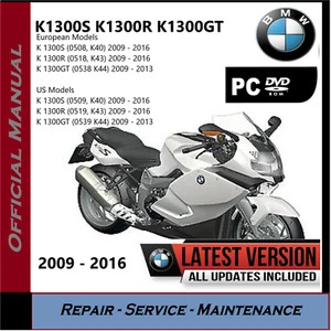 BMW K1300S K1300R K1300GT Workshop Service Repair Manual 2009 - 2016 K40 K43 K44 - Picture 1 of 3