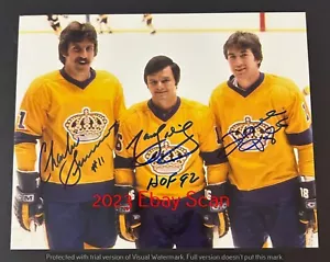 DIONNE/SIMMER/TAYLOR Auto SIGNED 8x10 Photo LA KINGS GREATS Triple CROWN LINE - Picture 1 of 1