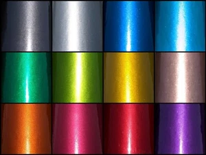Gloss Candy Metallic Pearl Vinyl Wrap - 19 COLOURS BUBBLE FREE Car Film Sticker - Picture 1 of 96