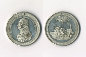 Paz de 1814, Von Blucher, Príncipe de Wagstadt, metal blanco, AEF, perforado - Imagen 1 de 1