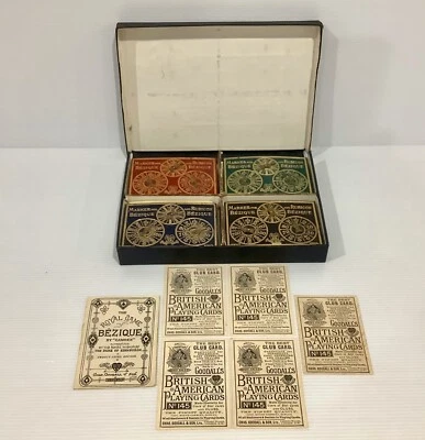 Antique Playing Cards Royal Game Of Bezique Card Game - Chas Goodall & Son 1880s - image 1 of 4
