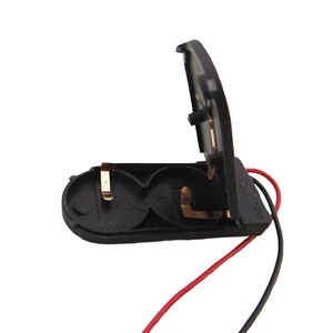 CR2032 X 2 Button Coin Cell Battery Holder Case Box with on/off Switch Wire Lead - Picture 1 of 5
