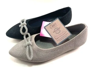Skechers 158613 Embellished Memory Foam Slip On Flat Shoe Choose Sz/Color - Picture 1 of 17