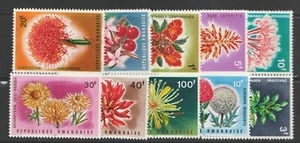 1966 Rwanda Sc# 151-60 - Flowers, Flora - MNH stamp set Cv$14.40 - Picture 1 of 1