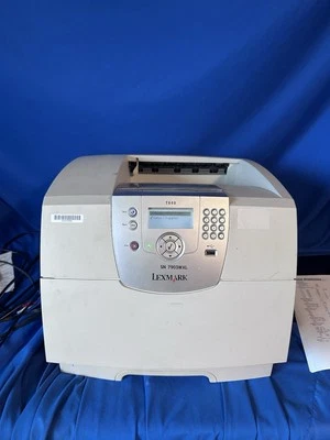Lexmark T640 Workgroup Laser Printer  92K pgs no toner - Image 1 of 4