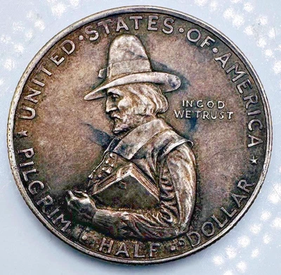 1920 Pilgrim Commemorative Half Dollar - Semi-Key Better Date (Mintage 152,112) - Image 1 of 2