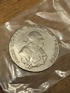 MONEDA RARA 1 Thaler Federico Guillermo II 1797 ALEMANIA - Imagen 1 de 3