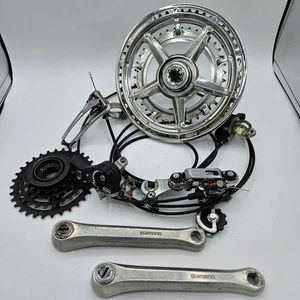 Rare Vintage - SCHWINN SHIMANO INTEGER-II 52/39t Positron 2 x 5-Speed Groupset - Picture 1 of 11