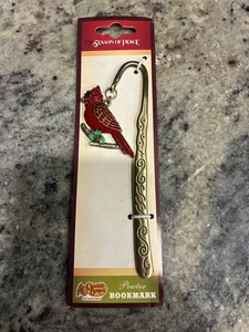 Cracker Barrel "Season of Peace" Red Cardinal Pewter Bookmark - New in Package - Picture 1 of 7