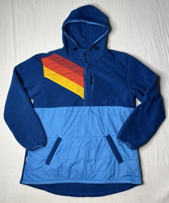 Pullover con capucha polar Yo Colorado 1/4 cremallera para hombre talla 2XL azul Foto 1 de 4