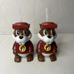 Buc-ee's Beaver 3D Sipper Trinkbecher mit Strohhalm 2er Set - Bild 1 von 5