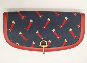 GUCCI Botas de Montar Vintage Motivo Horsebit Azul Marino Rojo Bolso sin asas Bolsa Auténticas - Imagen 1 de 11