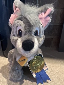 Peluche raro The Best of Show (Scamp) Dog de Lady and The Tramp 2 de Disney Store - Imagen 1 de 8