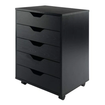 Halifax 5-Drawer Storage Cabinet, Black (20519) - Image 1 of 4