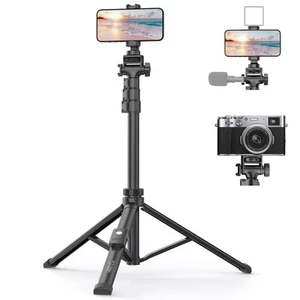 61" Phone Tripod, Camera Tripod Stand with Remote & Phone Holder, Tripod for ... - Picture 1 of 8