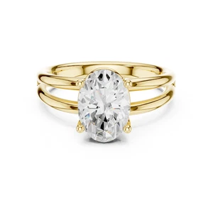 2ct oval lab grown diamond solitaire engagement promise proposal ring gift gold - Picture 1 of 10