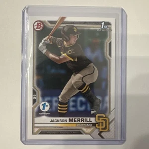 Jackson Merrill 2021 Bowman Draft 1st EDITION SP Rookie Card RC PADRES - Bild 1 von 3