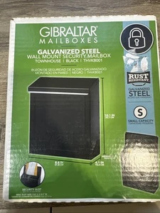 New Gibraltar THVKB001 Black Townhouse Wall Mount Locking Mailbox - Bild 1 von 6