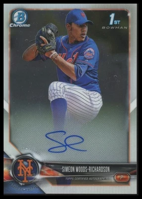 2018 Bowman Draft #CDA-SWR Simeon Woods-Richardson Chrome Draft Pick Autographs - Image 1 of 2