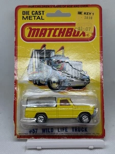 Matchbox Lesney Superfast SF57 Wildlife Truck- yellow, Smoke Colored Canopy - Picture 1 of 3