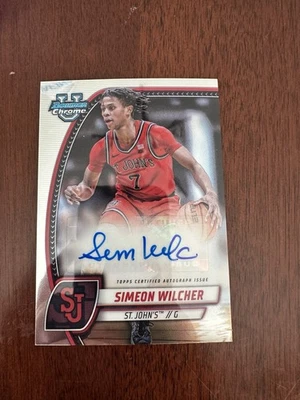 2024-25 Bowman Chrome Simeon Wilcher Prospect Auto - Image 1 of 4