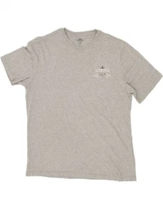 IZOD Mens Graphic T-Shirt Top XL Grey Cotton TK04 - Picture 1 of 3