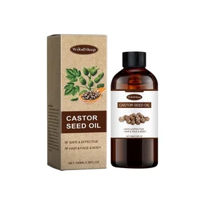 Olio di semi di ricino per la cura della pelle idrata in profondità per corpo, viso e capelli ~✅️ ^ - Foto 1 di 13