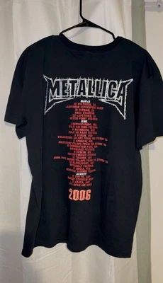 VINTAGE 2006 METALLICA St. Anger DEADSTOCK XL T-Shirt EUROPE TOUR DATES Unworn - Image 1 of 4