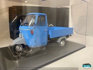 MITICA 1/18 PIAGGIO APE P501 VAN OPEN 1979 BLUE ART.204003-D - Picture 1 of 3