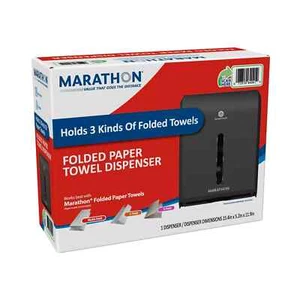 Marathon Combo Folded Paper Towel Dispenser, Smoke - Picture 1 of 8