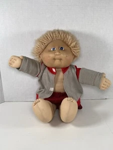 De colección Cabbage Patch Niños 1982 Muñeca Niño Ojos Azules Jugador de Fútbol - Imagen 1 de 9