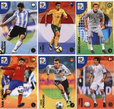 PANINI 2010 WORLD CUP SOUTH AFRICA BASE CARDS ARGENTINA BRAZIL ENGLAND SPAIN NEW - Image 1 of 3