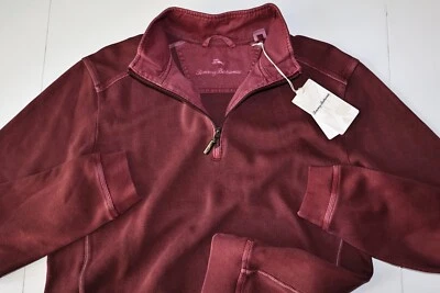 Tommy Bahama Nassau Sport Core Half Zip Sweatshirt Maroon Red New Medium M - Image 1 of 4