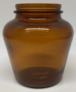 Vintage MCM Owens-Illinois Glas Co Bernstein Glas Glas 4 3/4" hoch 3 1/8" strukturiert - Bild 1 von 10