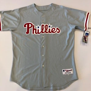 MLB Philadelphia Phillies Majestic Baseball Jersey Gray away NWT Mens 52 XXL - Picture 1 of 10