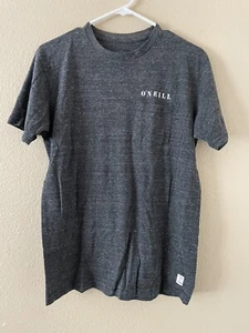 Oneill T-Shirt Mens Small Gray Striped Short Sleeve Premium Pocket Dark Heather - Picture 1 of 3