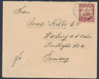 Samoa Yacht EF Brief ab SMS Condor Apia 1908 nach Marburg (S23555)