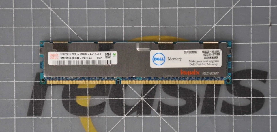 HYNIX 8Gb DDR3-1333MHz PC3L-10600R 240-Pin ECC Memory Grade A HMT31GR7BFR4A-H9 - Image 1 of 2