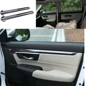 Inner Door Titanium Black Fit For 2017-2020 2021 Honda CRV CR-V Panel Strip Trim - Foto 1 di 6